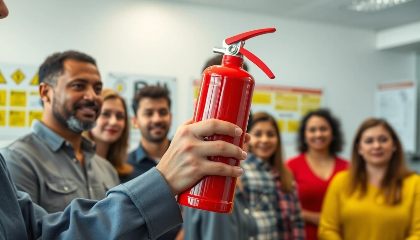Learn to use a pass fire extinguisher effectively in a training session.