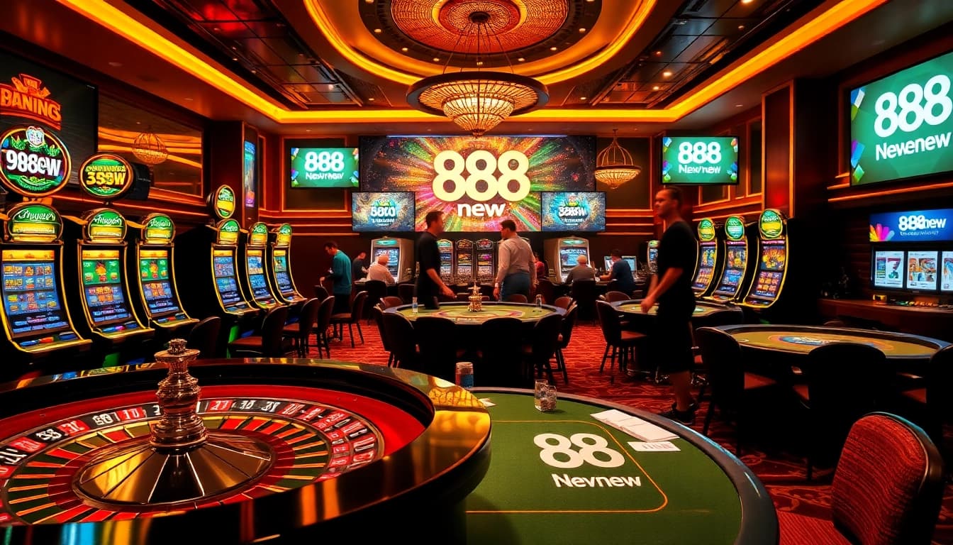 Experience thrilling gameplay at 888new, with vibrant casino elements and high-stakes excitement.