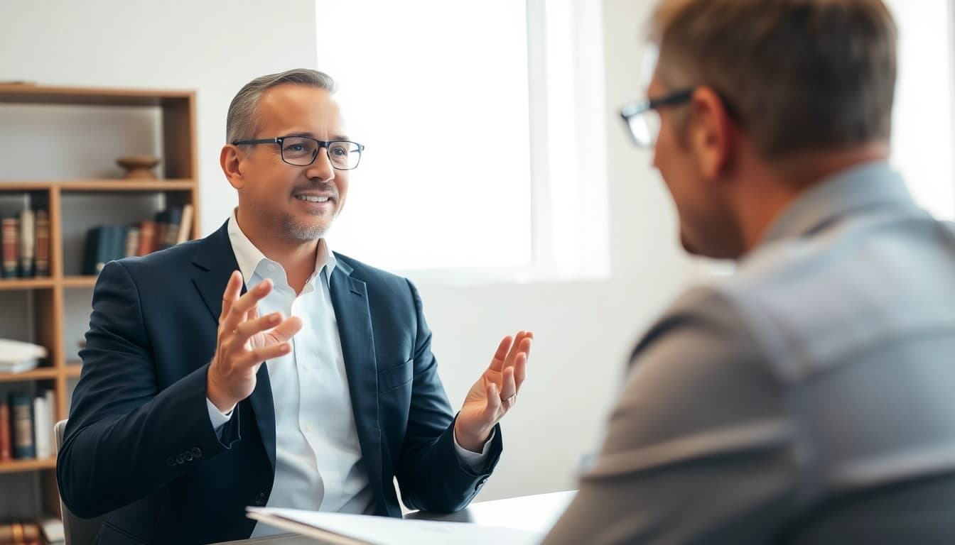 Engaging consultation with a Fort Lauderdale work injury lawyer, showcasing professionalism and support.