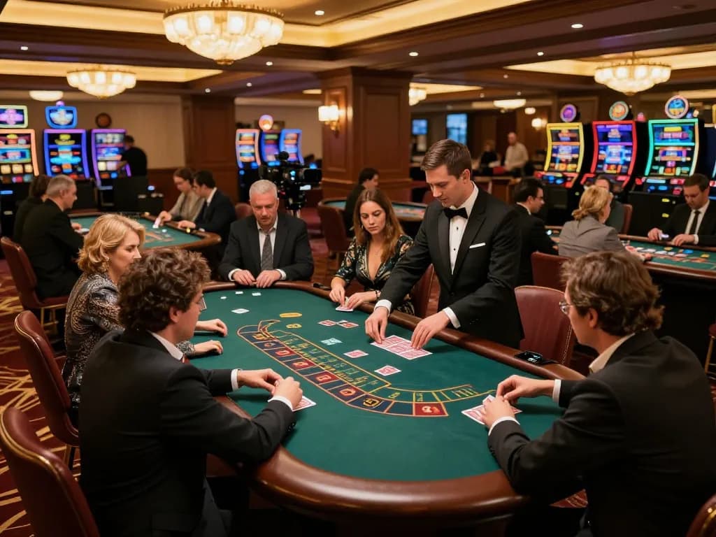 Experience thrilling baccarat gameplay at LC88's live casino with professional dealers and engaging players.