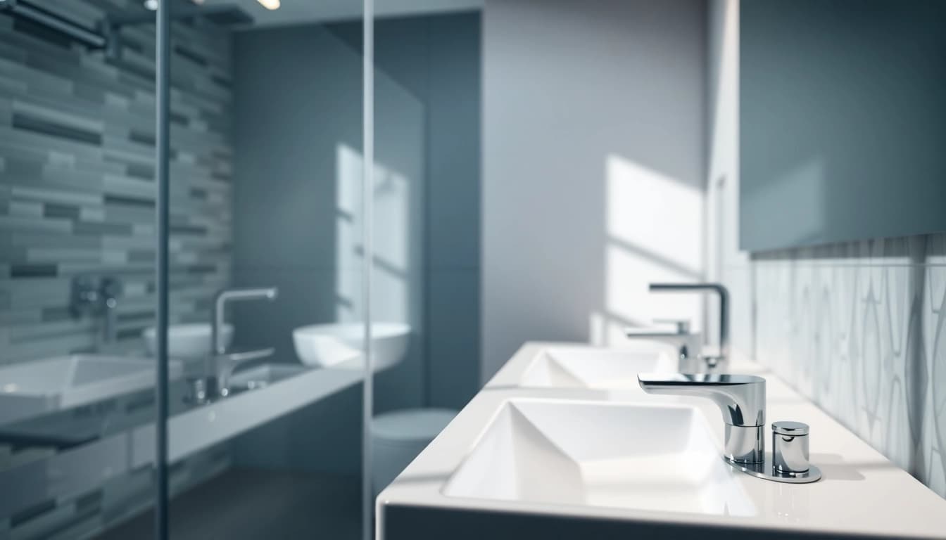 Hochwertige Duschwand von sonni sanitär GmbH in elegantem Badezimmer mit moderner Ausstattung.