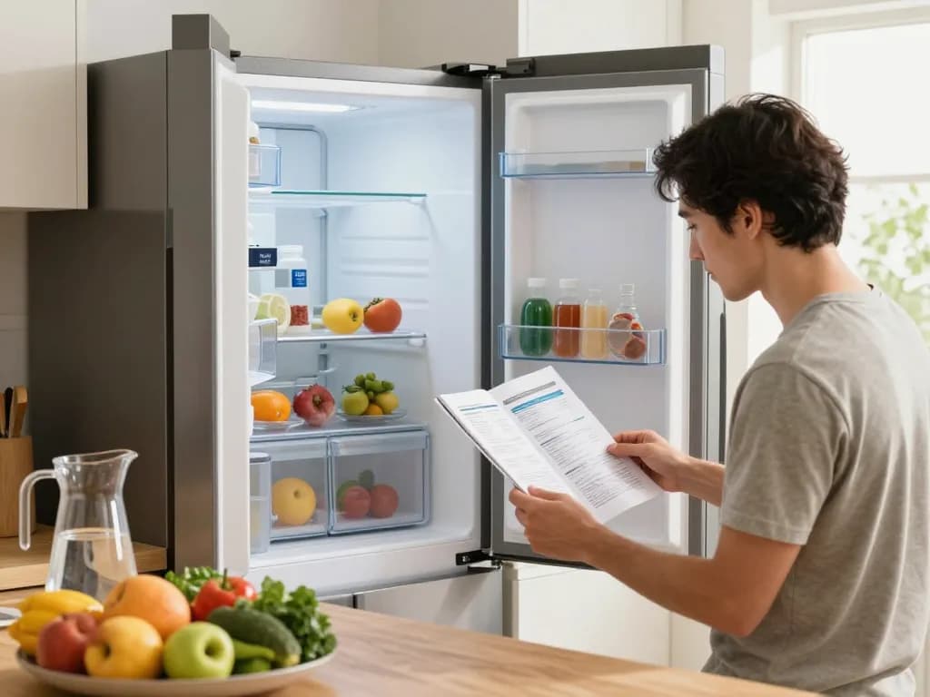 Waterdrop Plus UKF7003 Replacement for Maytag® UKF7003 displayed in a refrigerator, enhancing home kitchen freshness.