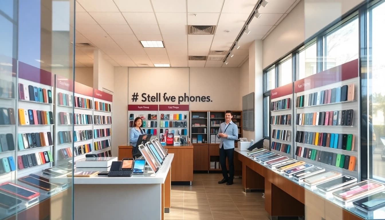 Sell phone cash Little Rock service in a modern and friendly storefront.