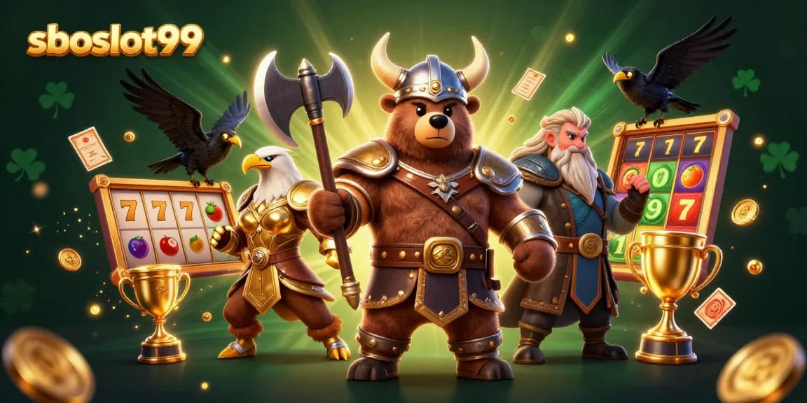 Engaging scene showcasing sboslot99's dynamic 3D gambling elements with vibrant characters and exciting casino visuals.