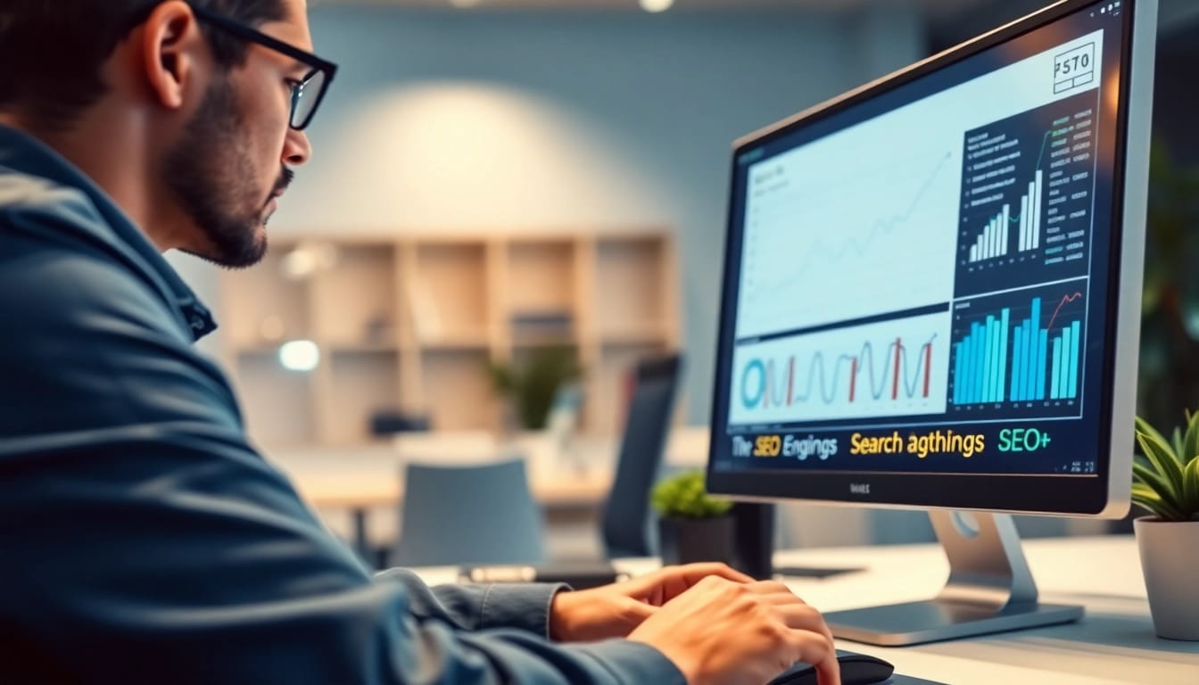 SEO for perplexity rankings analysis in a modern office