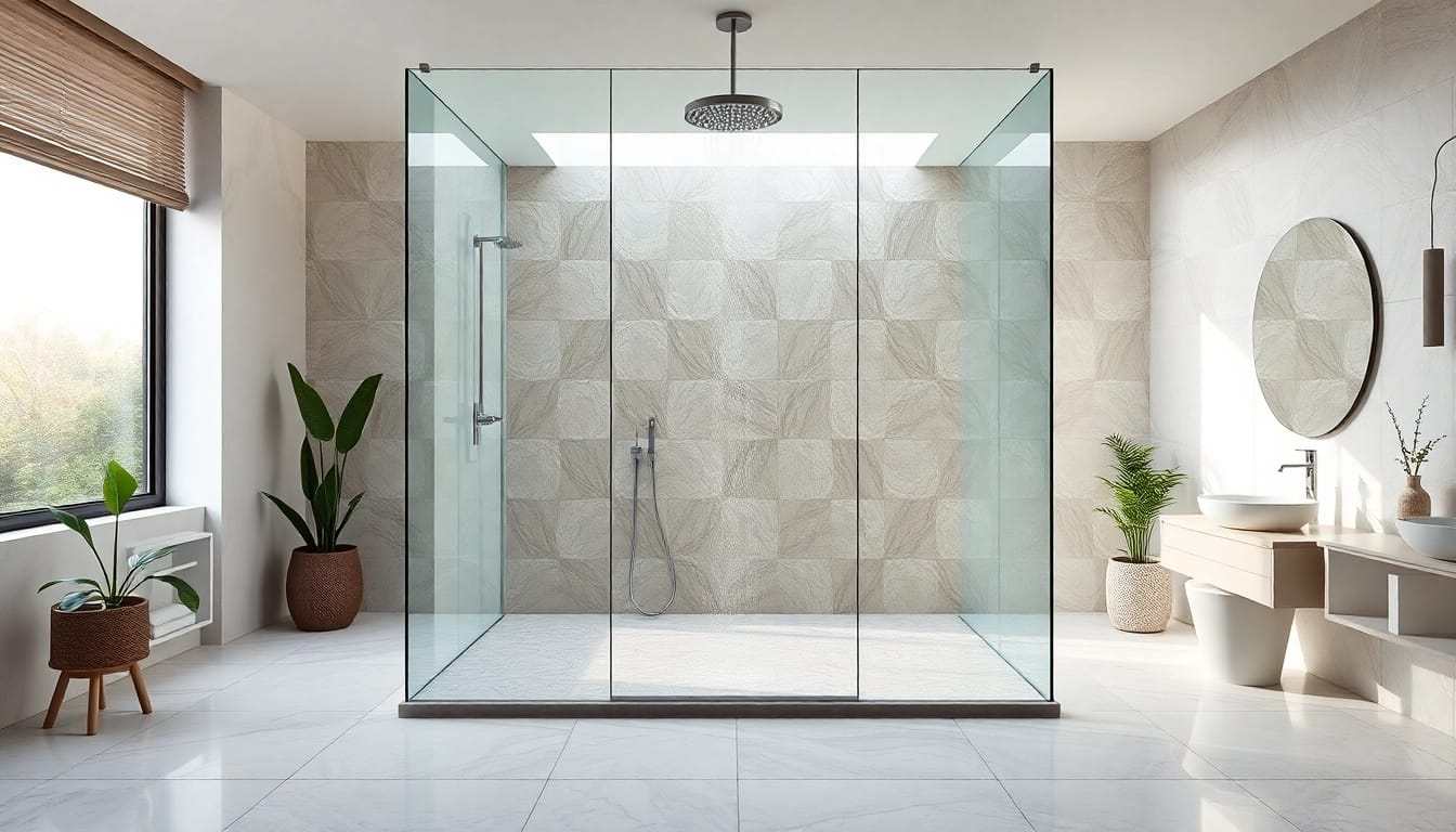 Elegant showers uk featured in a luxurious, modern bathroom with natural light and stunning design.