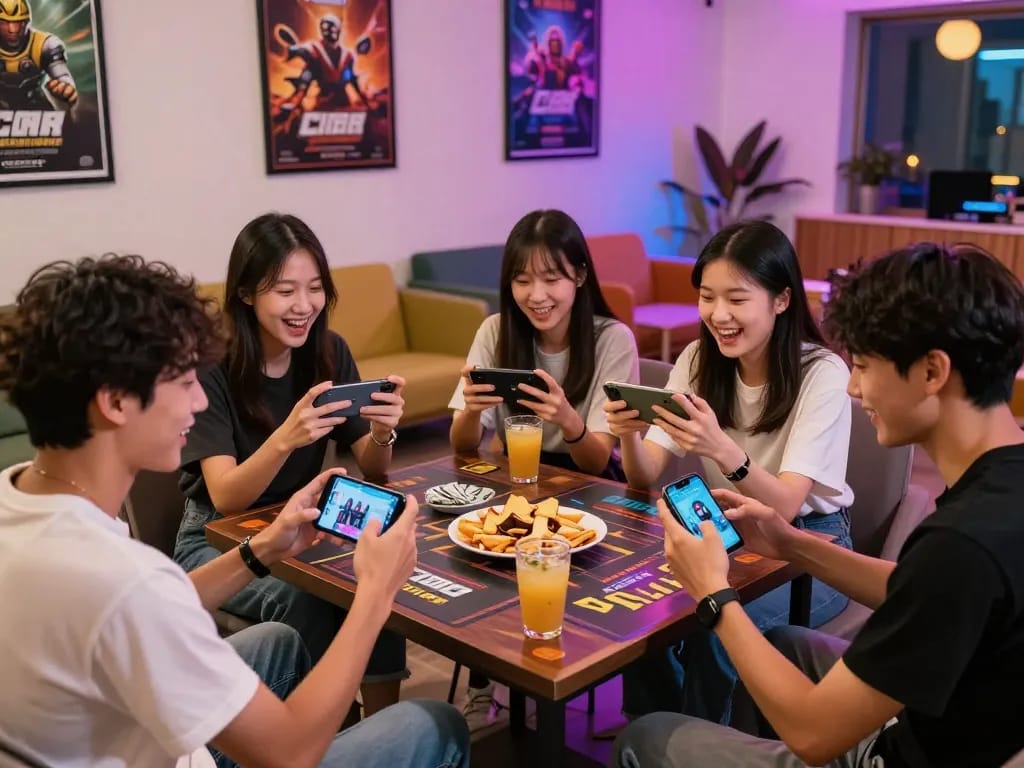 Players enjoying 92 Dadu app in a lively social setting, showcasing fun, excitement, and real money earning potential.