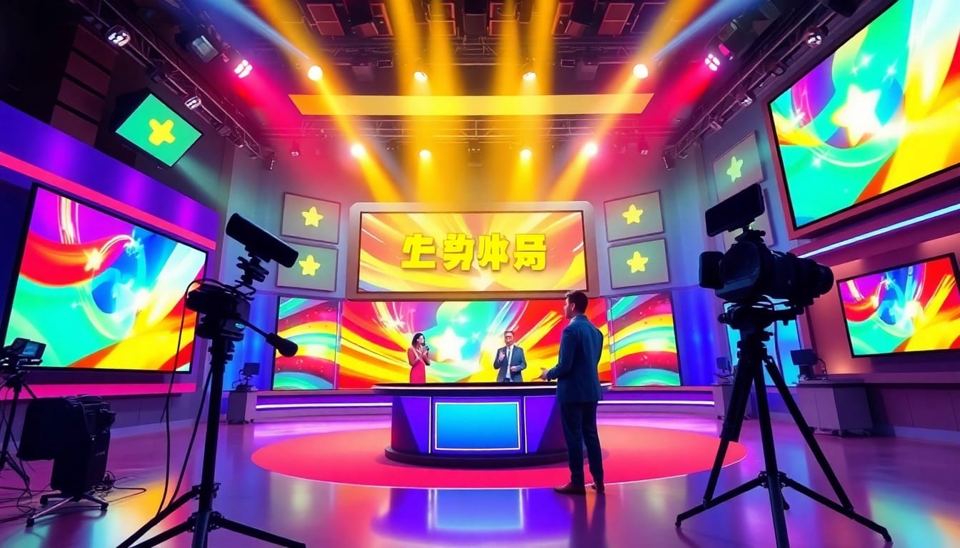 위키티비 관련 생동감 넘치는 TV 스튜디오 세트 모습