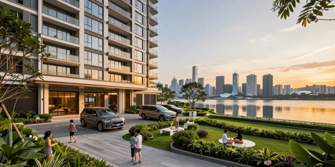 Tanjong Rhu Residences Price reflected in a luxury urban setting with families enjoying nearby amenities.