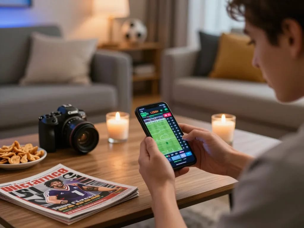 Engaging online sports betting session showcasing qq88 on a smartphone with personalized atmosphere.
