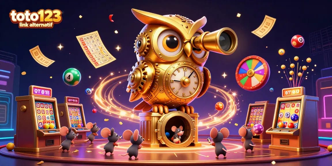 Engage with thrilling games at toto123 link alternatif highlighted by a lively casino scene.