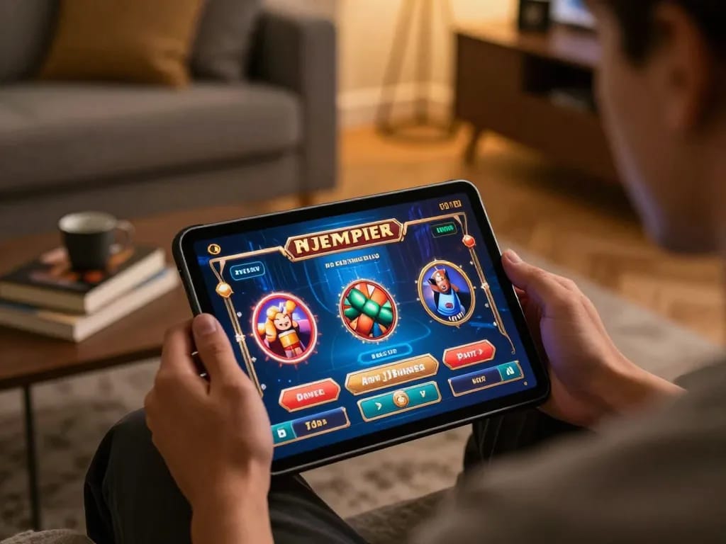 Engaging in online gaming at home with 789win vip on display for immersive experience