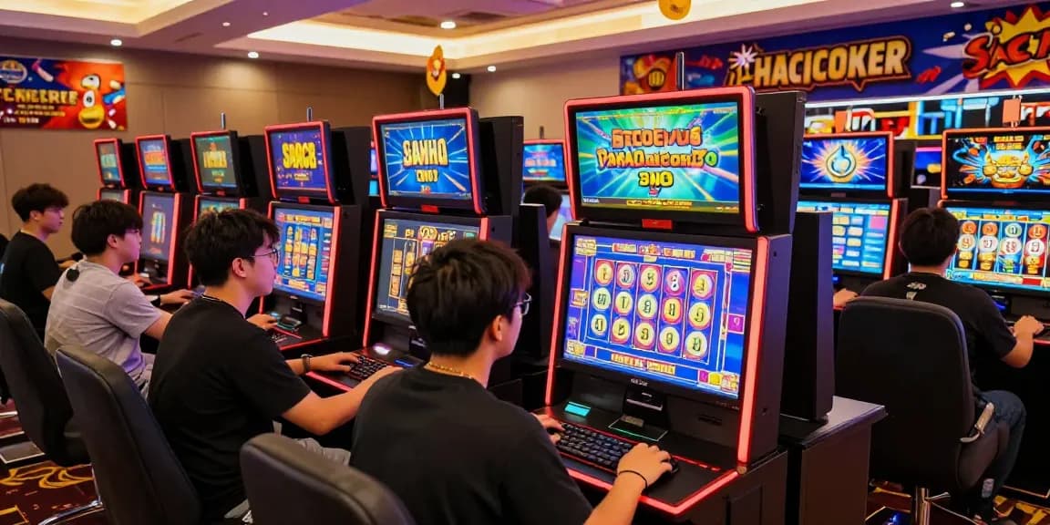 Engaged players enjoying slot gacor games in a modern online casino setting.