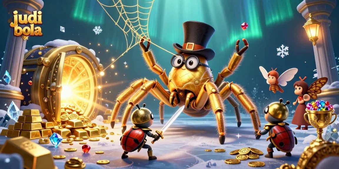 Bet on judi bola with the golden tarantula in a casino web of excitement.