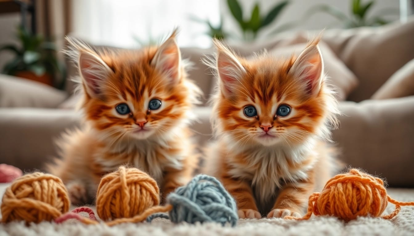 Playful Maine Coon kittens for sale San Francisco in a cozy indoor scene.