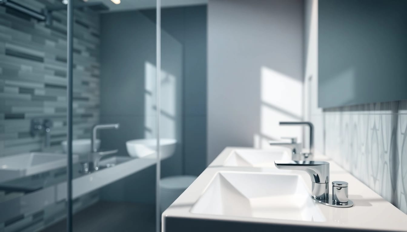 Hochwertige Duschwand von sonni sanitär GmbH in elegantem Badezimmer mit moderner Ausstattung.