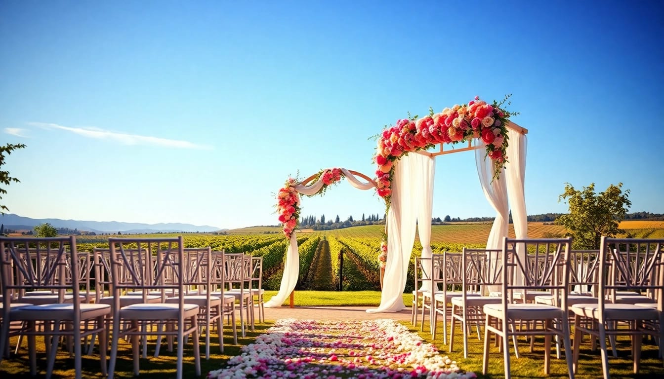 Explore an enchanting wedding venue California with elegant decor and beautiful outdoor settings.