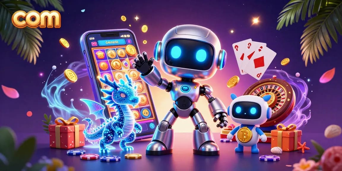 Engage in thrilling gameplay on com with vibrant slots, golden coins, and dynamic casino characters.