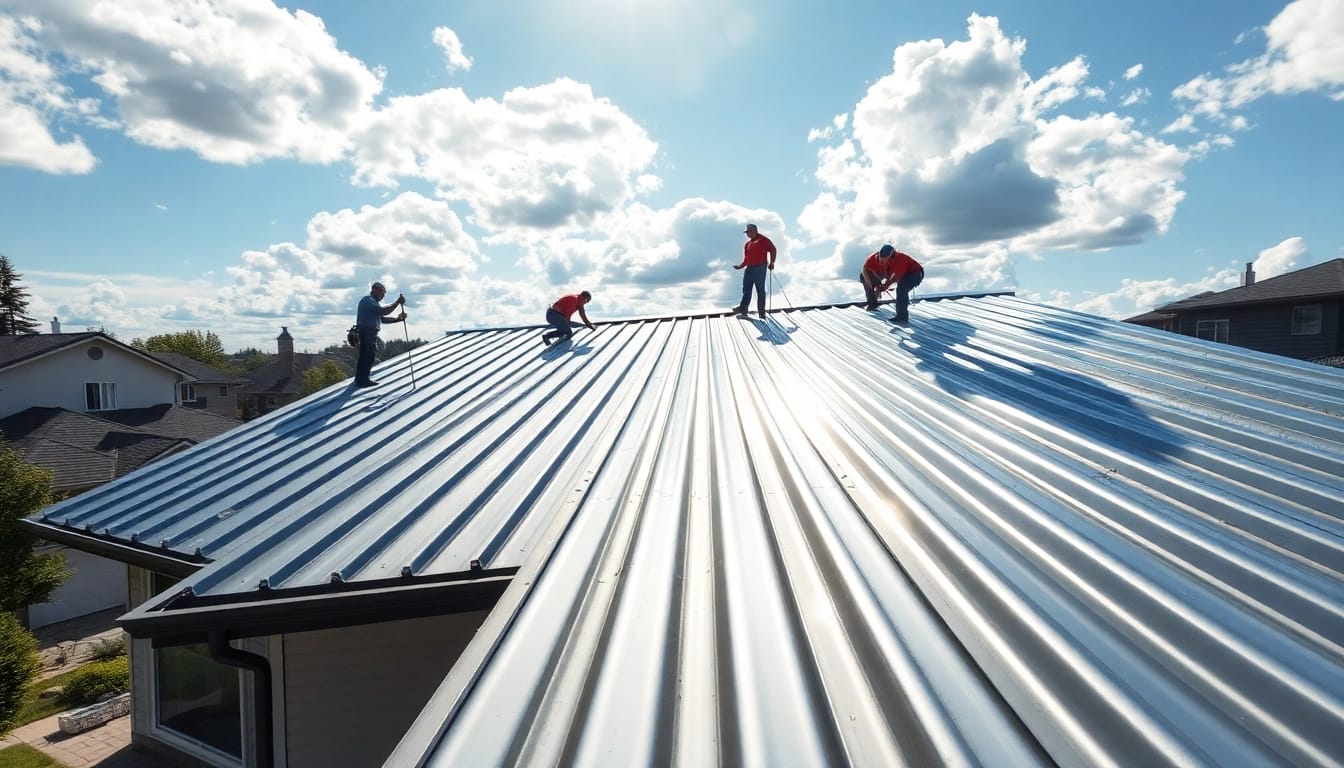 Install metal roofing calgary with a professional team enhancing building aesthetics.
