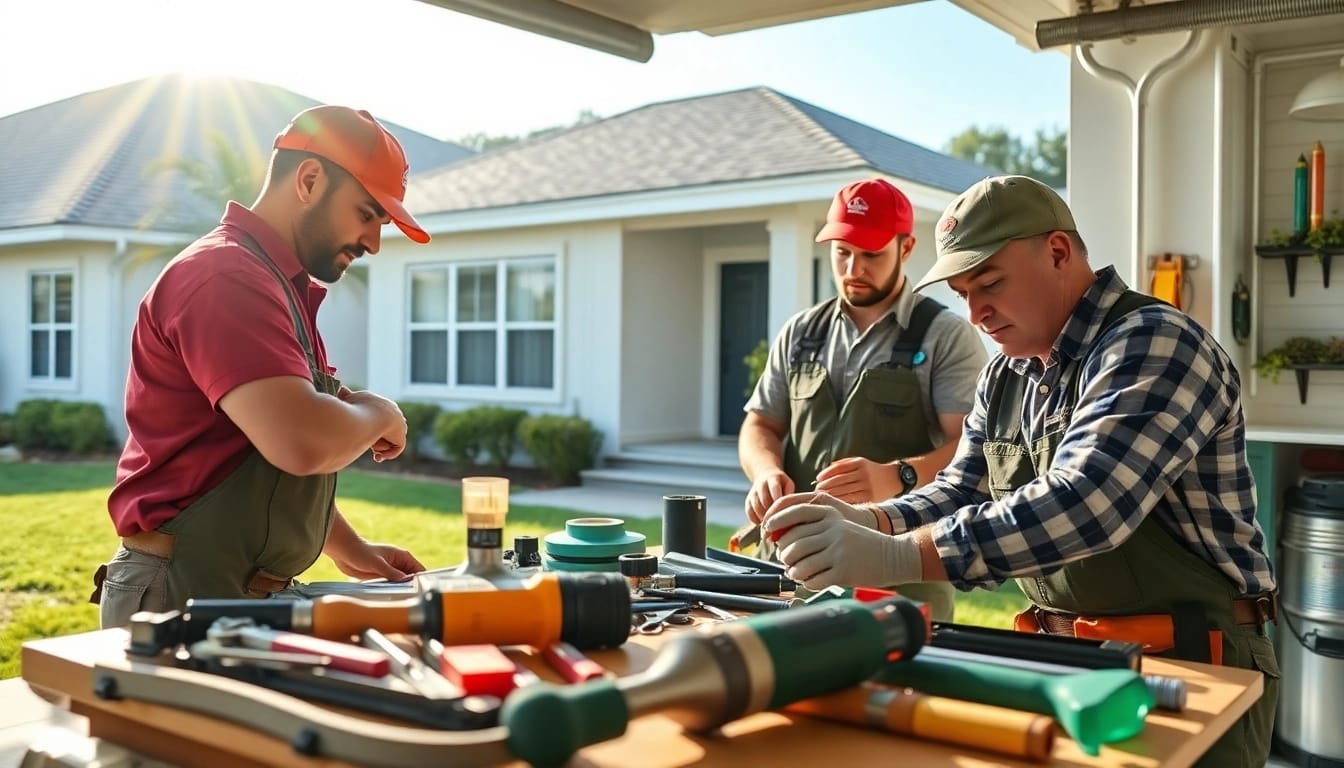 Expert whole house repiping services Clearwater FL in action with skilled technicians at work.