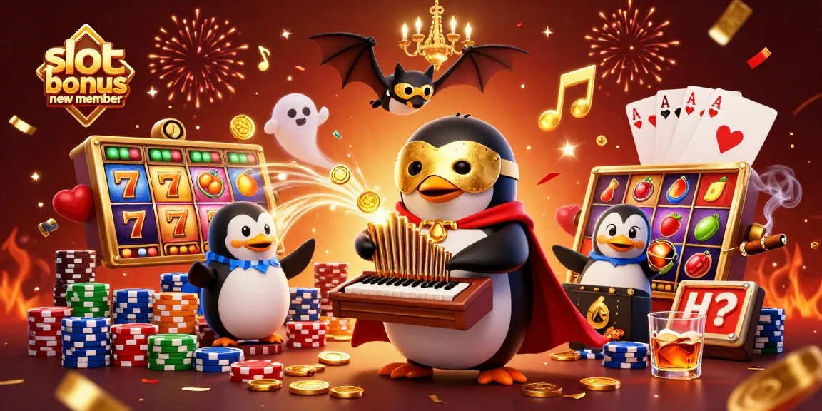 Experience the excitement of slot bonus new member offers with vibrant reels and golden coins!