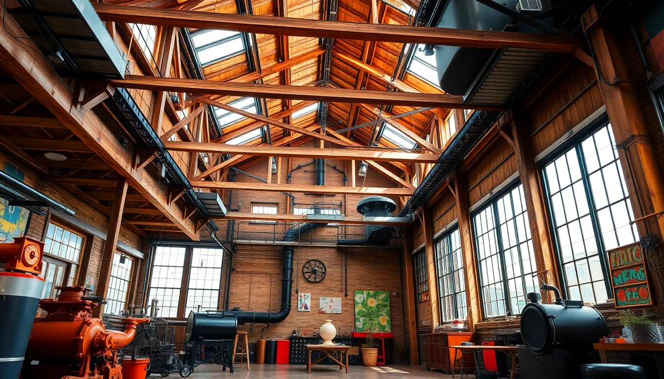 Vibrant scene of Old Knows Factory with historic architecture and industrial charm.