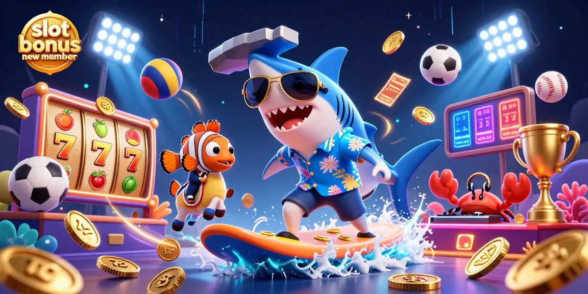 Engage with the slot bonus new member while enjoying vibrant 3D casino-themed characters and elements.
