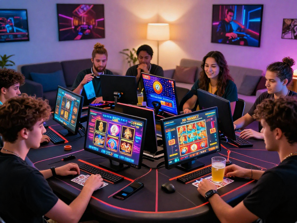 Exciting gaming experience at european online casinos uk featuring diverse players enjoying a virtual casino night.