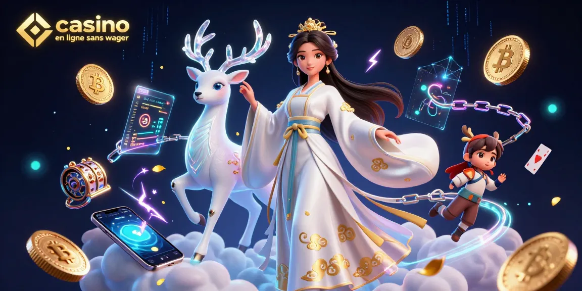 Découvrez l'excitation du casino en ligne sans wager avec une illustration 3D vibrante de l'excitation du jeu.