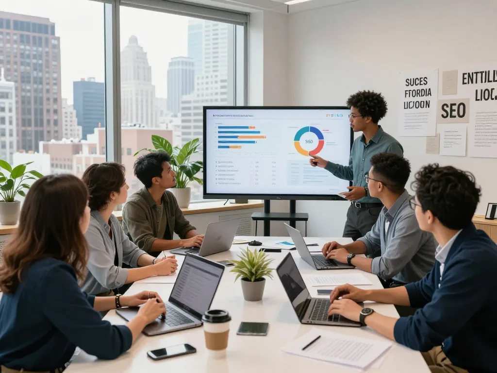 Team collaborating in a New York City office representing the Best SEO Company NYC.