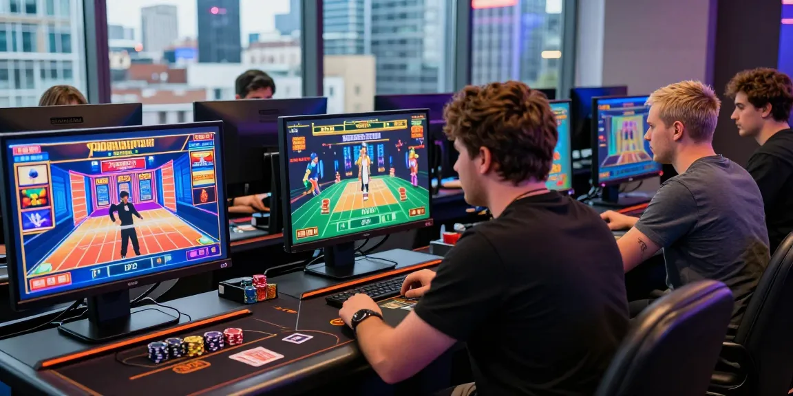 Exciting gaming experience at non UK casinos at sssk.org.uk with diverse players engaging with digital games.