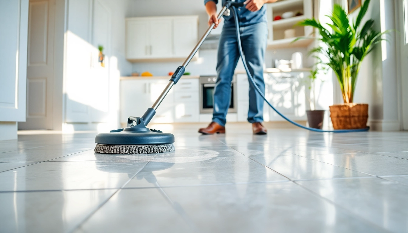 Find expert tile cleaners near me delivering sparkling results in a modern kitchen.