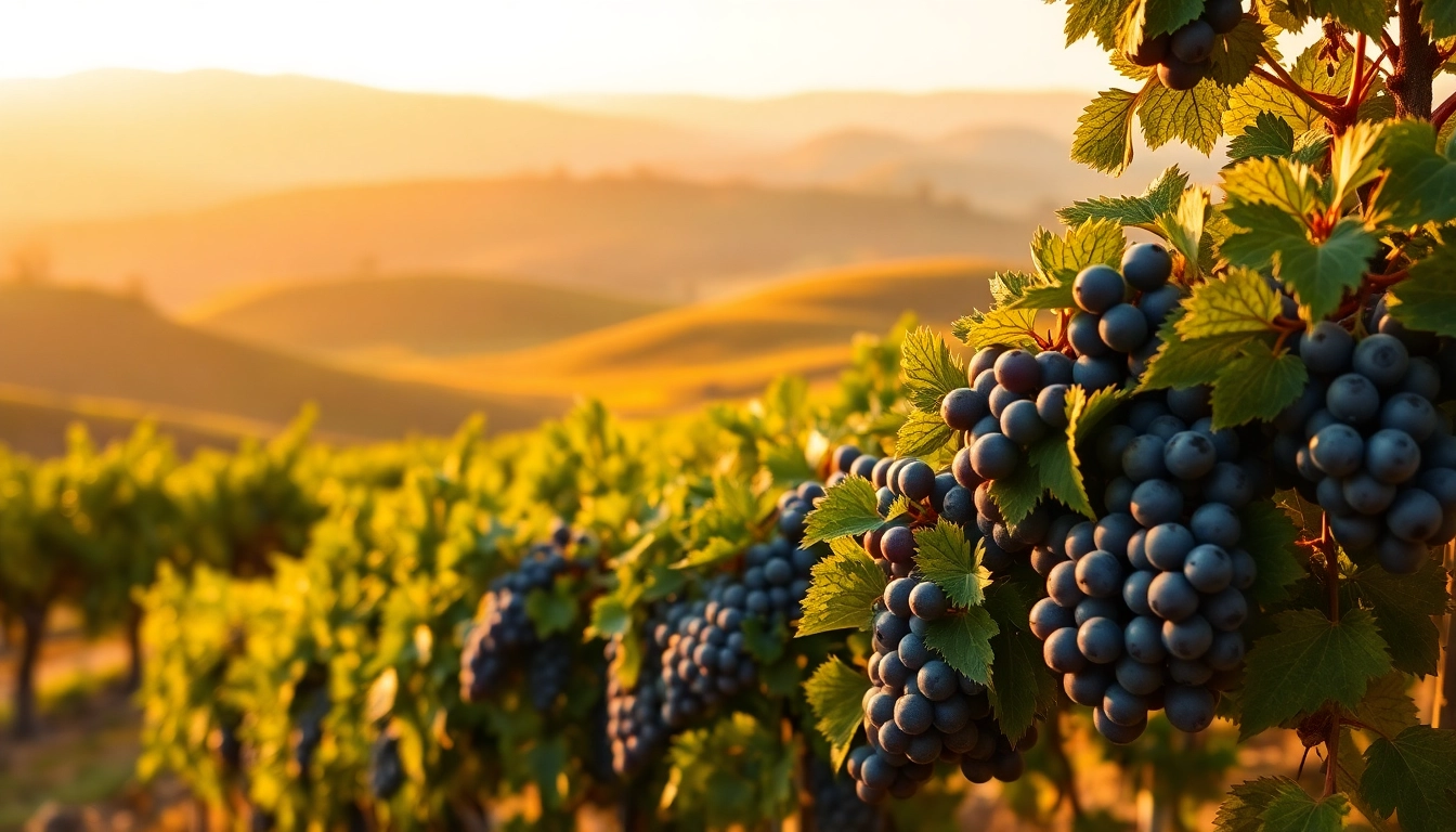 Sip and savor the best california wineries with picturesque vineyard scenes and ripe grapes.