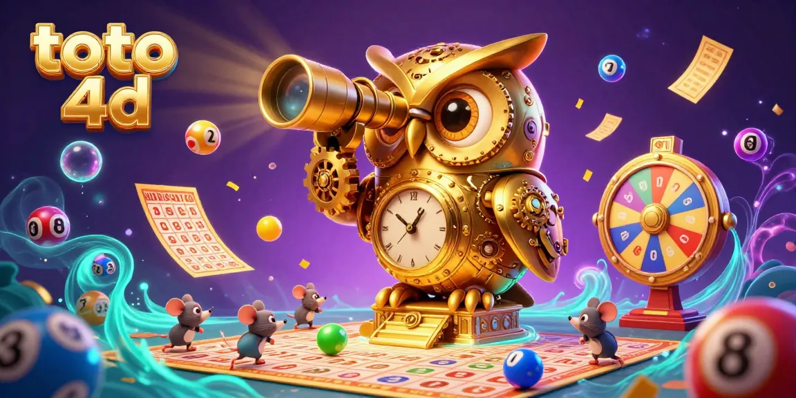 Engage in thrilling wins with the toto 4d lottery scene featuring a golden owl and dynamic game elements.