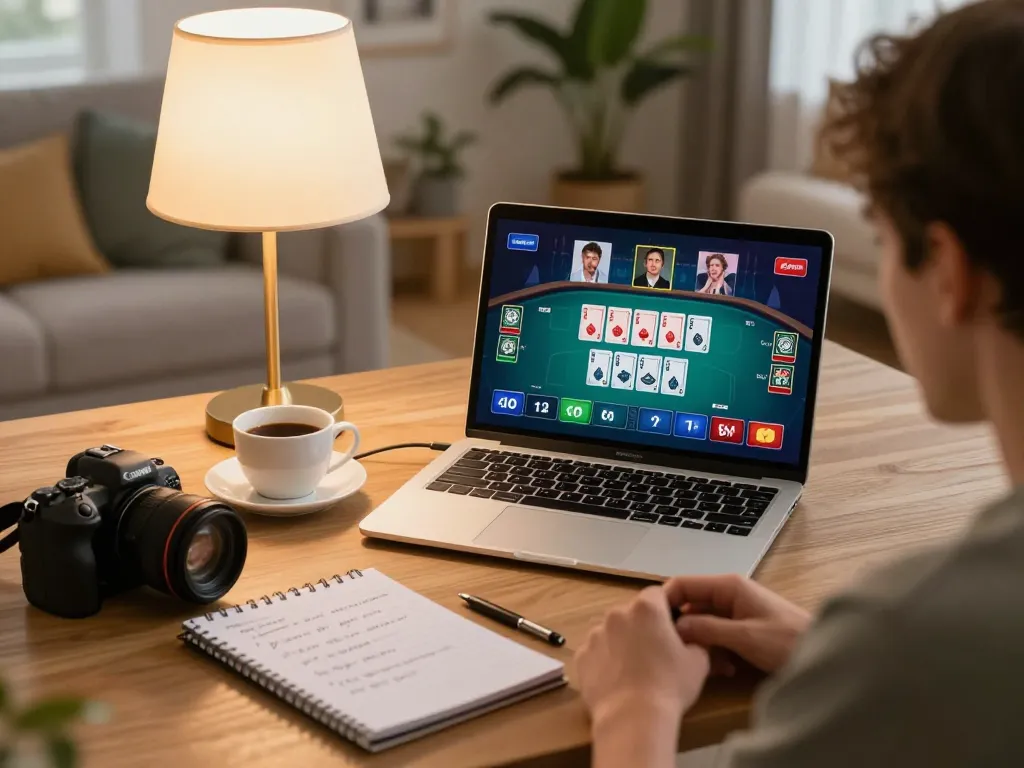Experience 优待成员新增 NET88 while gaming online in a cozy home setup with poker.