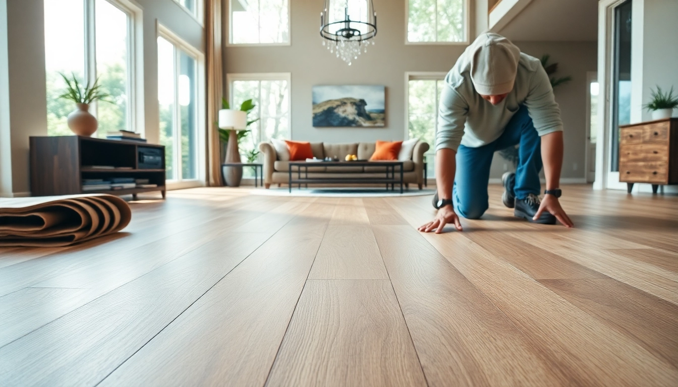 Transform your space with LVP flooring near me, highlighting quality craftsmanship in a modern setting.