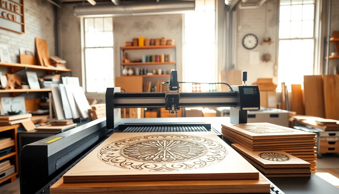 Engage with custom laser design showcased in a vibrant workshop setting.
