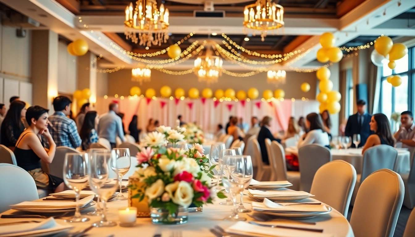 Experience engaging Event Rentals with elegantly decorated spaces and joyful guests.