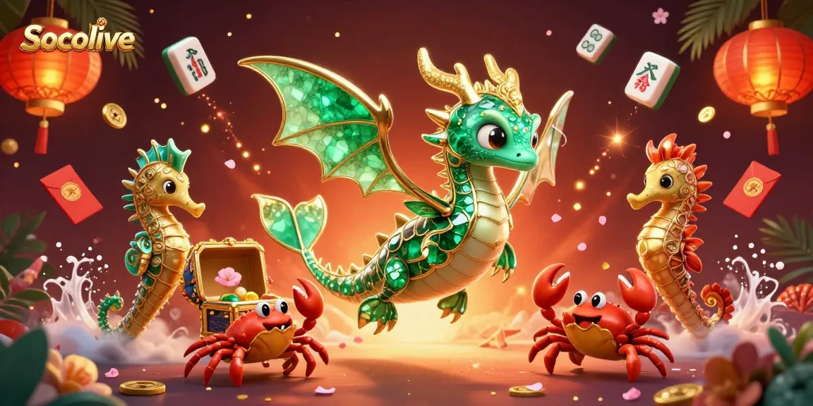 Socolive offers an immersive gambling experience with dynamic visuals of sea creatures and festive elements celebrating sports betting.