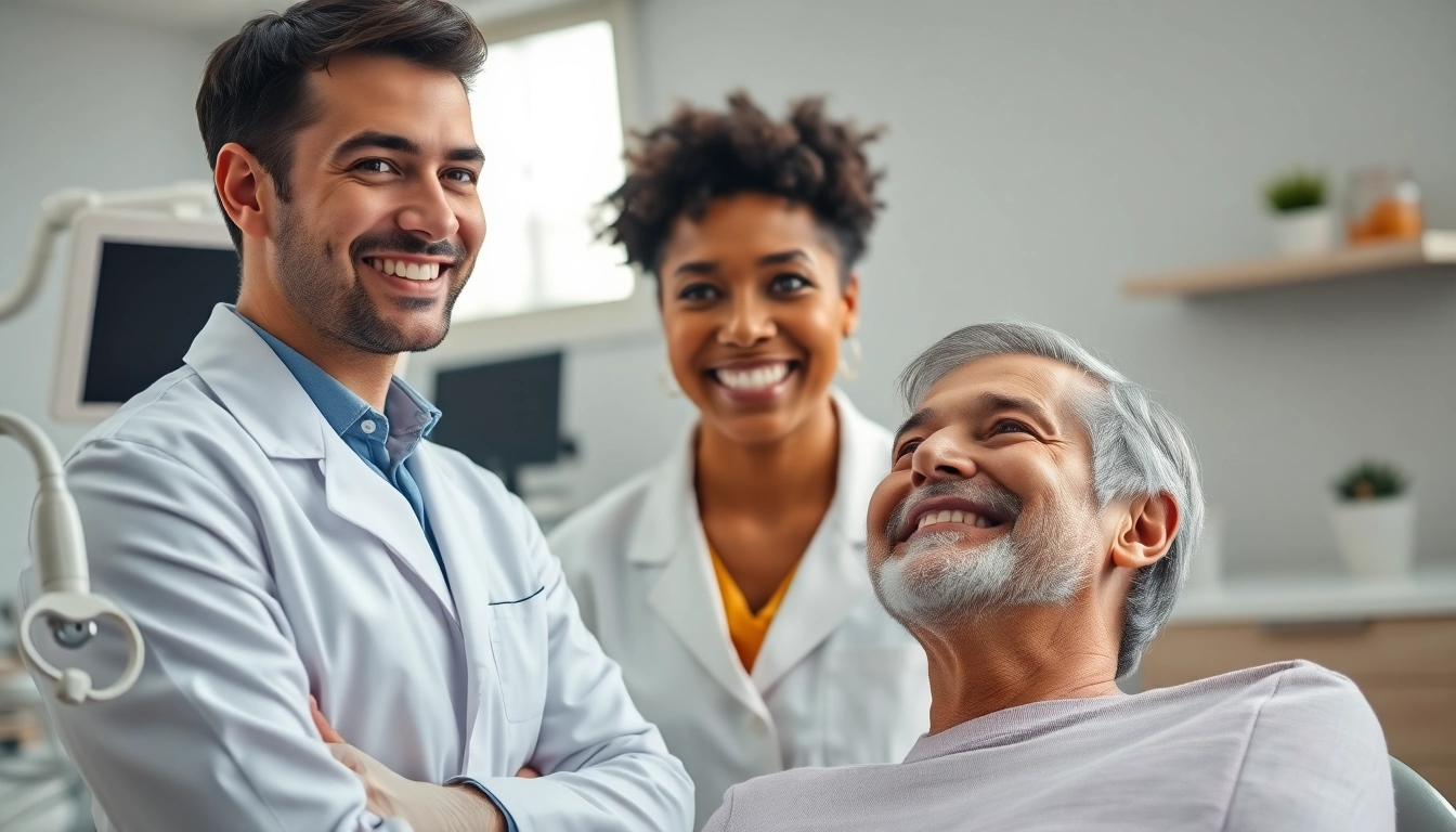 Friendly interaction between a dentist in New Lenox IL and patient in a welcoming dental office.