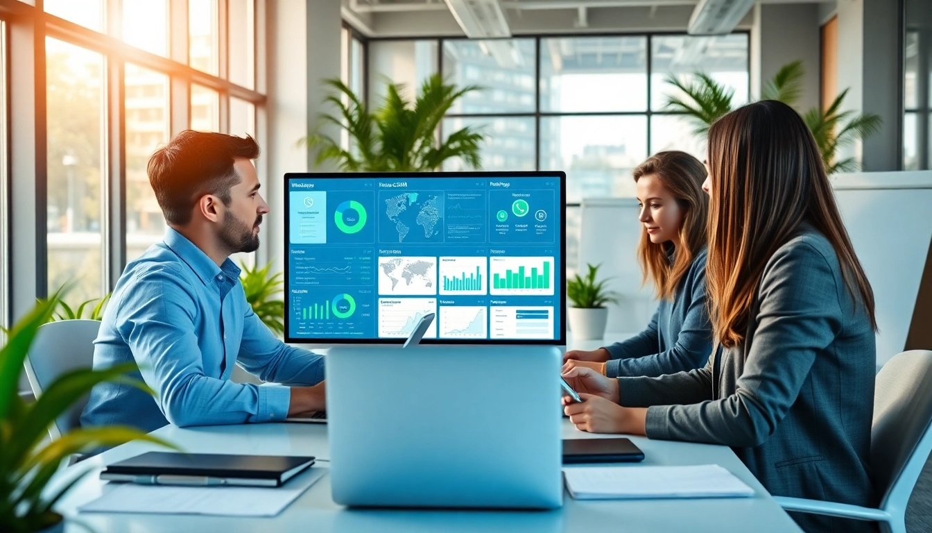 Explore What is a CRM for WhatsApp through a dynamic team collaboration image.
