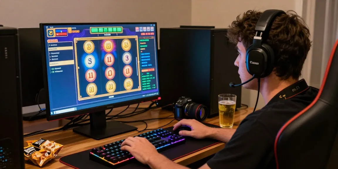 Player engaged in exciting slot gaming experience, focused on slot depo 1000 opportunities.