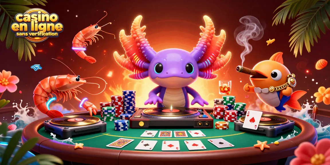 Jouez au casino en ligne sans vérification dans une scène animée et colorée pleine de personnages marins.