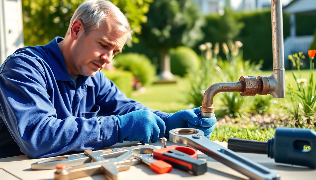 Reliable plumber near me fixing a leak at a suburban home with professional tools and care.