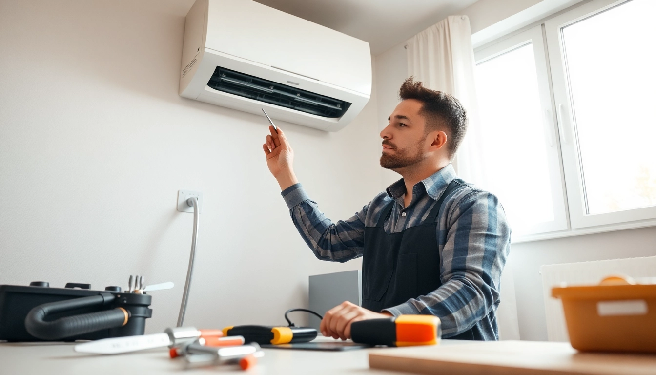 Expert performing hvac repair waccabuc in a bright residential environment.