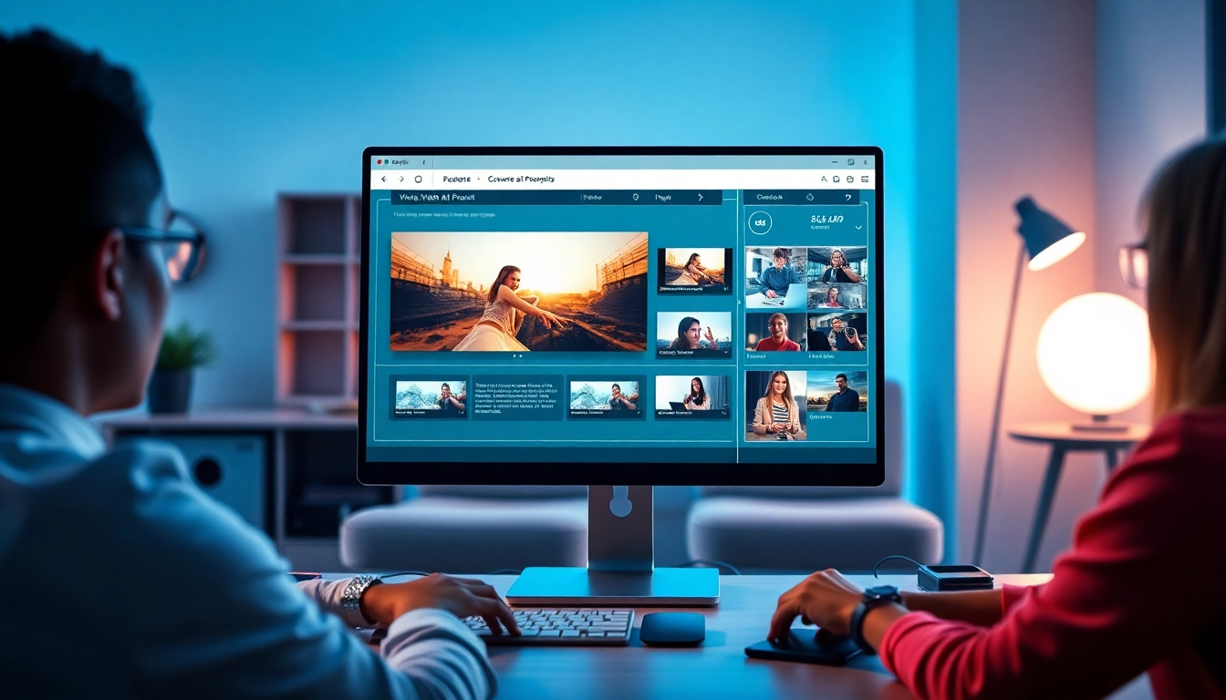 Interactive workspace demonstrating video to prompt AI technology in action.