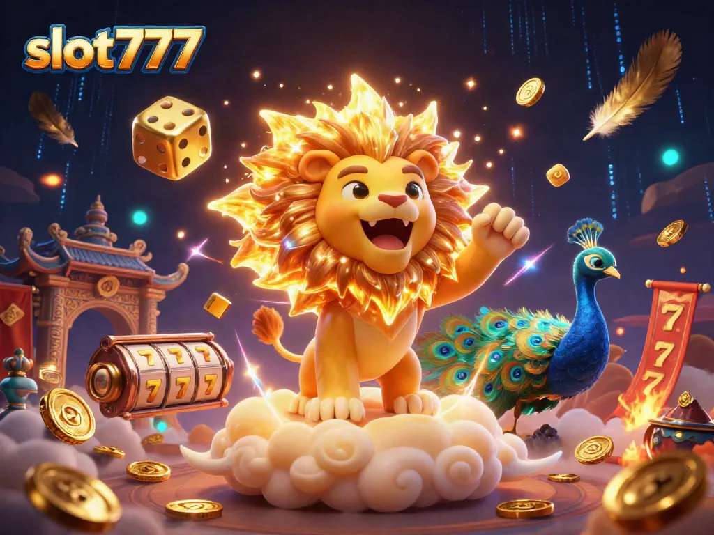 Menangkan jackpot di slot777 dengan beragam simbol keberuntungan dalam ilustrasi kasino yang memukau.