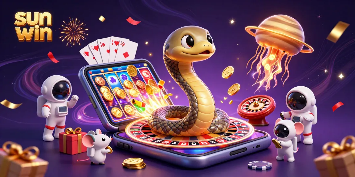 Experience thrilling fun with sun win's cosmic casino featuring a roulette planet and gambling mice!
