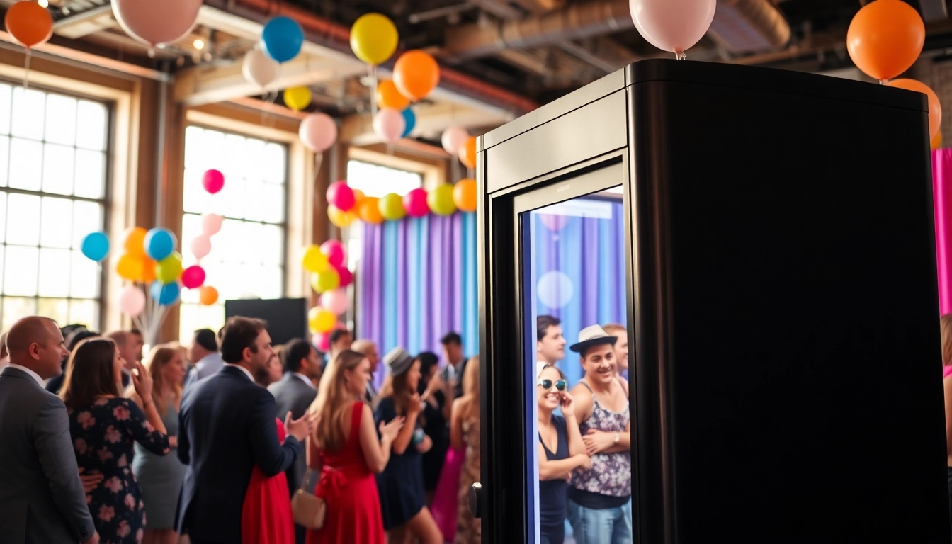 Engaging photo booth chicago experience with friends enjoying vibrant backdrops and fun props.