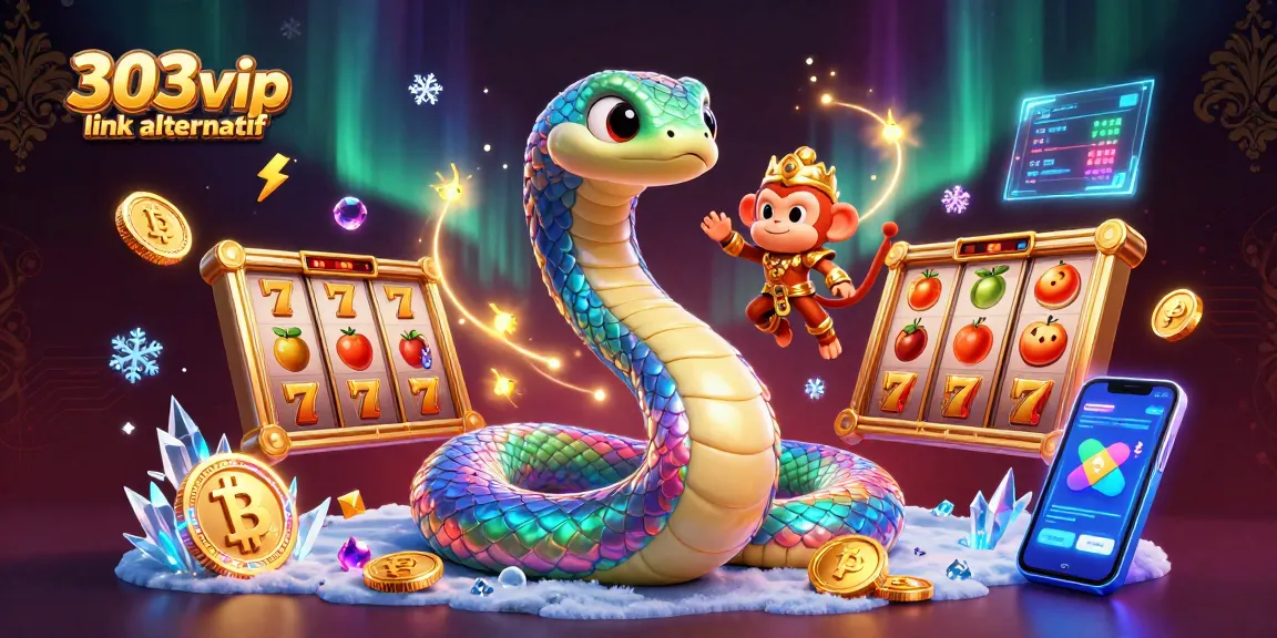 Engage with the vibrant 303vip link alternatif casino world featuring a playful monkey king and colorful elements.